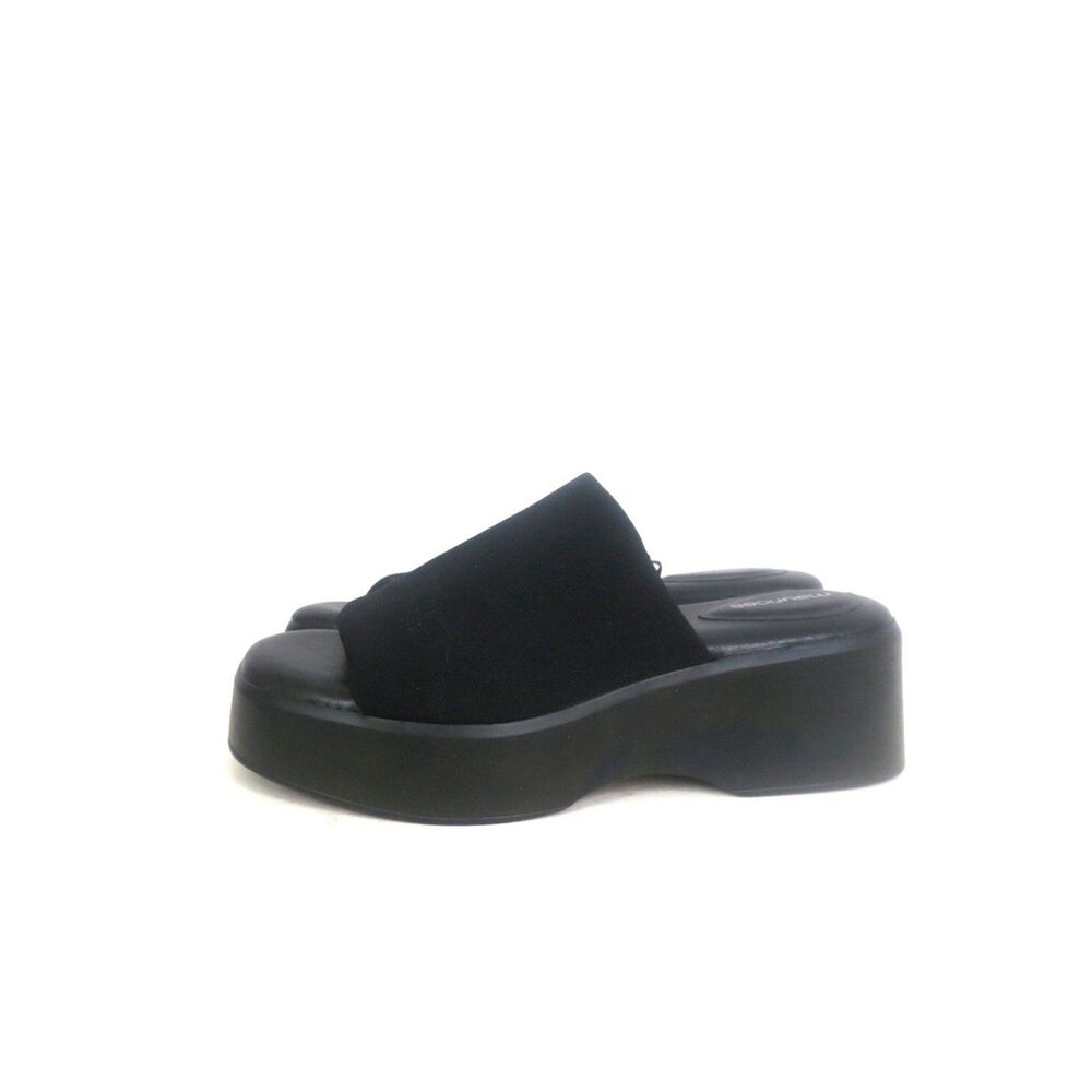 Maurices Black Platform Slide Sandals Y2k Look Women's Size 9